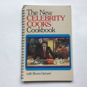 New Celebrity Cooks Cookbook With Bruno Gerussi Coil Bound CBC TV Vintage 1979